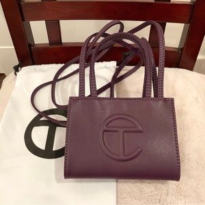 Telfar eggplant small shopping bag NWOT